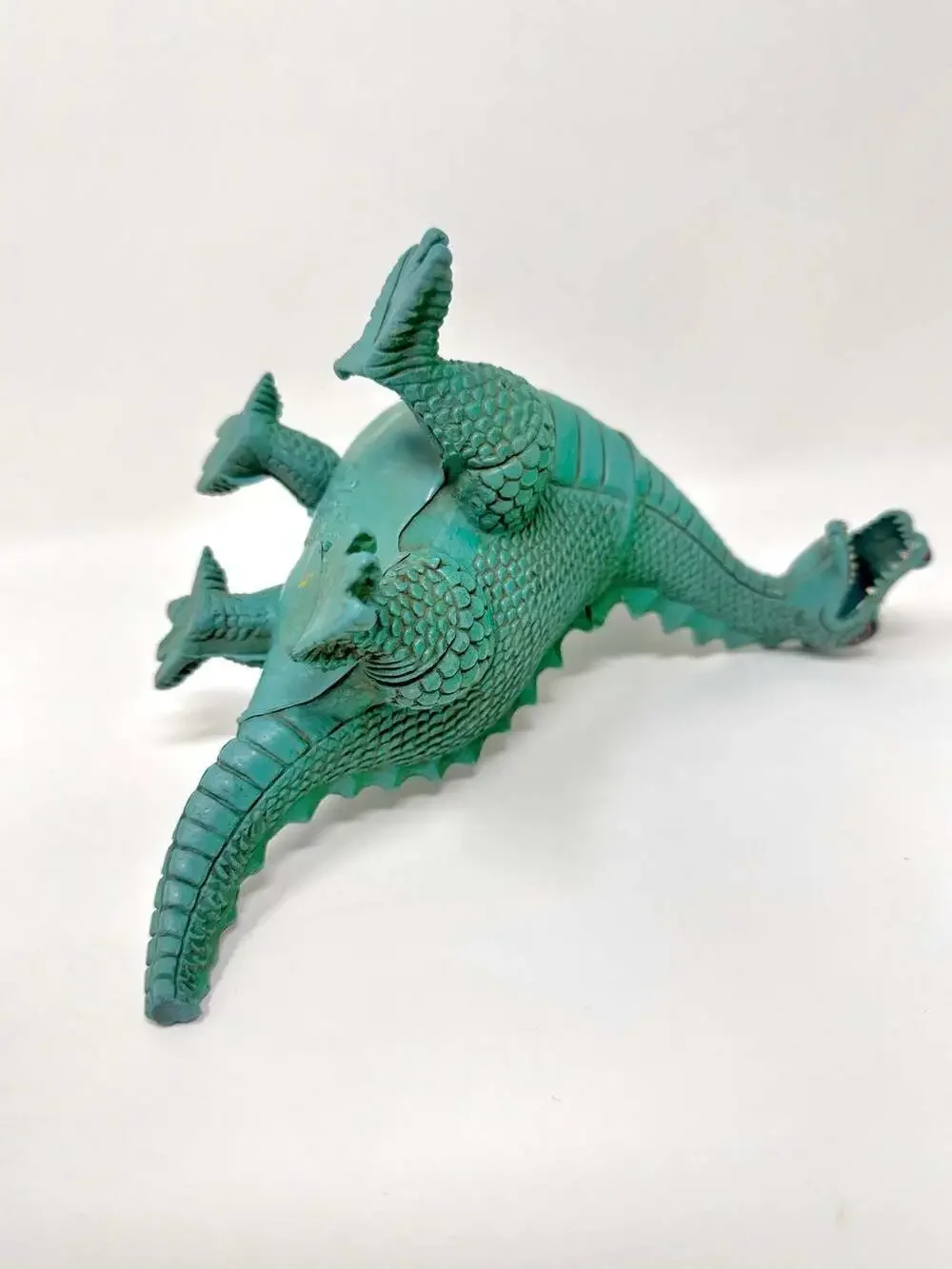 Green Two-Headed Dragon Action Figure Monster vintage toy by Imperial Toys 1983